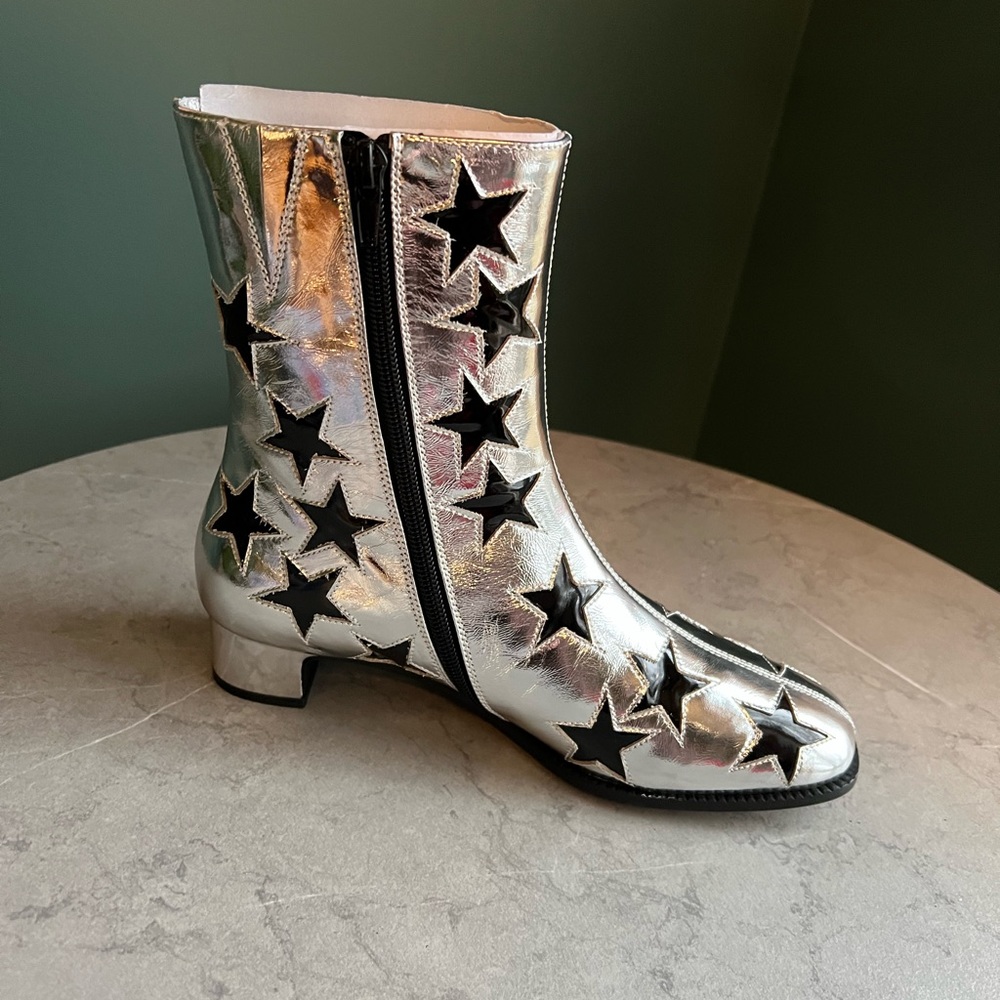 Jeffrey Campbell Silver Star Appliqué Ankle Boots - Picture 5 of 6